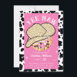 Yee Haw Rosa Cowgirl Disco Rodeo 30års födelsedag Inbjudningar<br><div class="desc">Samla dina cowboys och cowgirl för en western födelsedagsfest. Modern cowboyhatt och disco boll anpassade födelsedag för alla åldrar i rosa färg.</div>