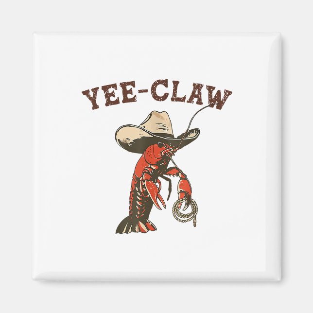 Yee Klo Funny Kräftor Cajun Seafood Festival Magnet (Framsidan)