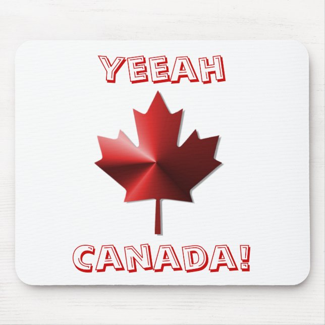 Yeeah Canada Flagga Maple Löv Mousepad Musmatta (Framsidan)