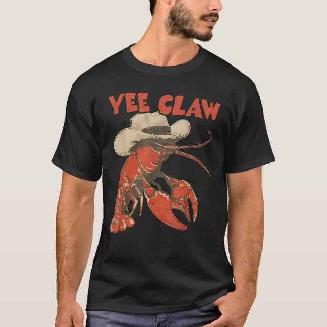Yeeclaw Västerländsk Cowboy Kräftkok Sommar T Shirt (Framsida)