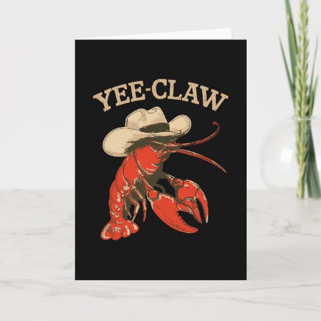 Yeeclaw Western Cowboy Kräftkok Sommar Seafood Kort (Framsida)