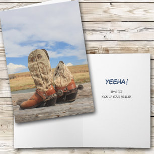Yeeha! Western Boot firande Alla Tillfällen Kort