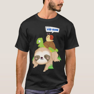 YeeHaw Sloth Turtel och Snigel T Shirt