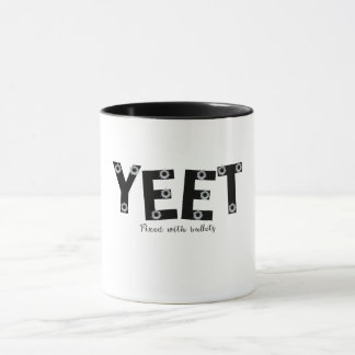 YEET Bold Grey Typography fixed bullets Design Mugg