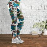 Yeet Camo Winter Collection Leggings<br><div class="desc">Ett trendig,  texturerat kamouflage mönster med färg inspirerat av berg på vintern. Logotypens utformning av Piotr Kowalczyk © Första publicerad: 08.01.2023.</div>