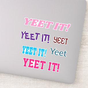 YEET IT Clear Vinyl Stickers for Laptop Notebook Klistermärken