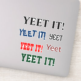 YEET IT Clear Vinyl Stickers for Laptop Notebook Klistermärken