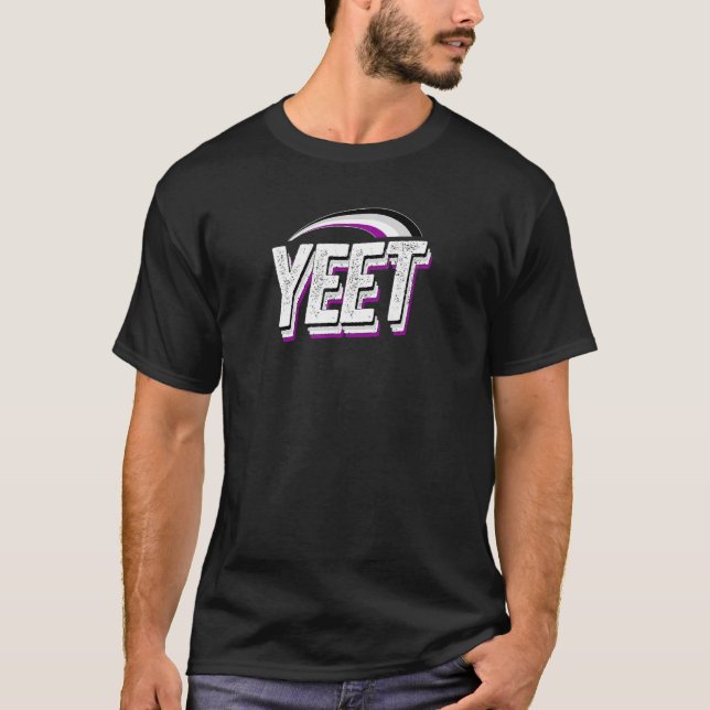 Yeet Meme ASexe Pride Flagga Rainbow Millennial Ge T Shirt (Framsida)