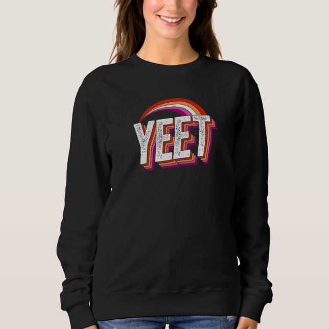 Yeet Memour Lesbisk Pride Flagga Rainbow Millennia T Shirt (Framsida)