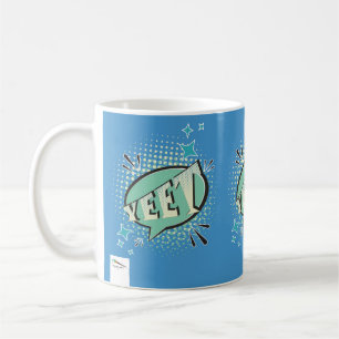 YEET Tecknad Tal Bubble Funny Meme Ljust grönt Kaffemugg
