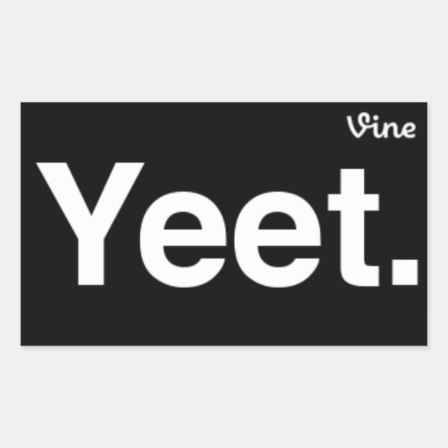 Yeet - Vine Stickers Rektangulärt Klistermärke (Framsida)