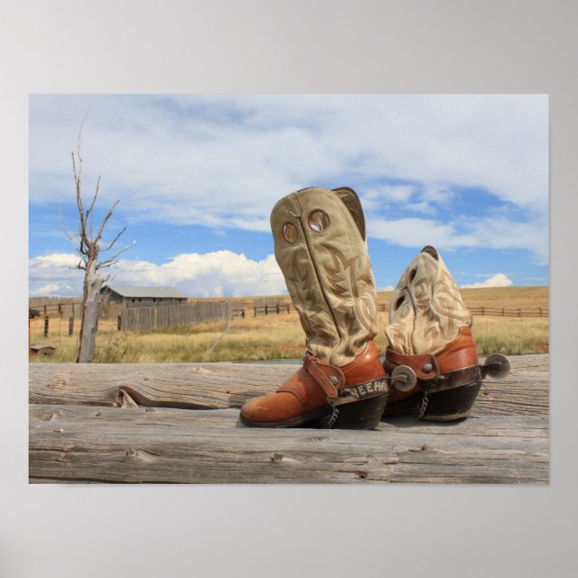 Yeha! Western utskrift av start Poster (Framsidan)