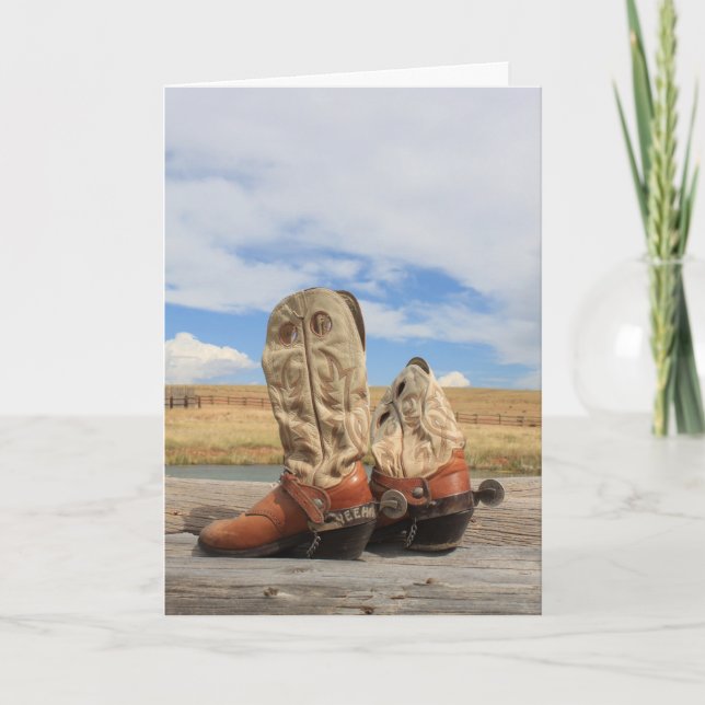 Yeha! Westernt startkort Kort (Framsida)