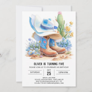 Yehaw! A Southern Cowboy Birthday Inbjudningar