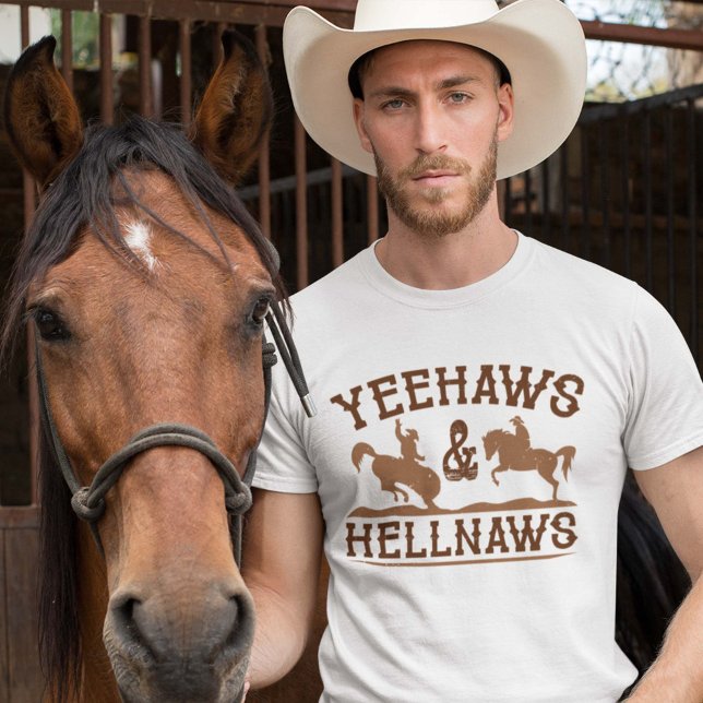 Yehaws och Hellnaws T Shirt (cowboy shirt)