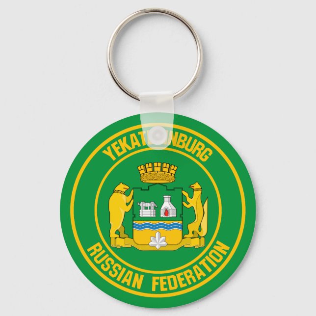 Yekaterinburg Round Emblem Nyckelring (Framsida)