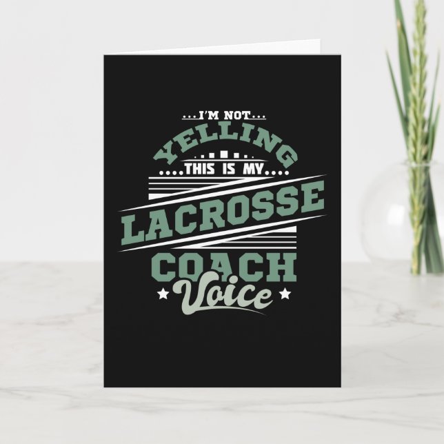 Yelling Lacrosse Coach Kort (Framsida)