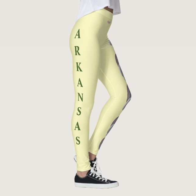 Yello Arkansas State Flower Apple Blommar Leggings (Höger)