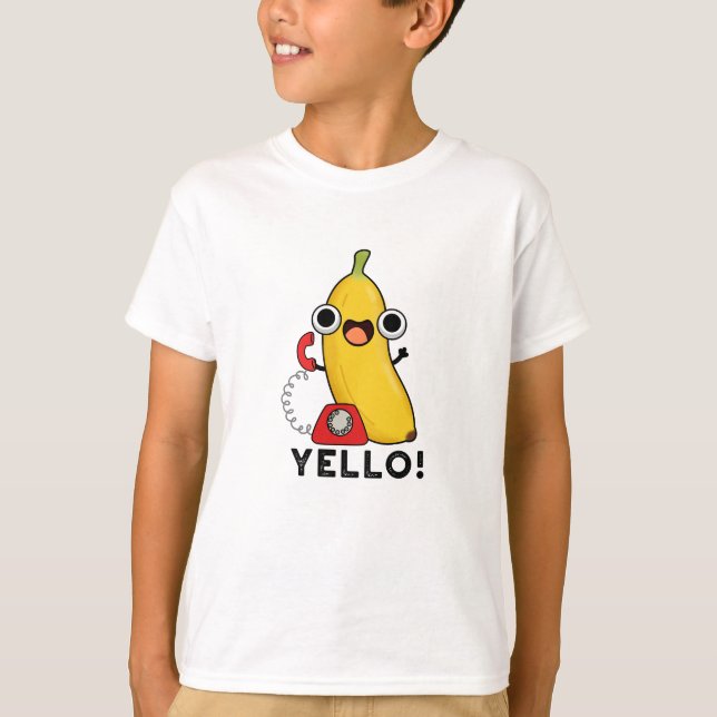 Yello Funny Fruit Gult Banana Pun T Shirt (Framsida)