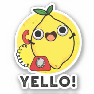 Yello Funny Gult Lemon Pun Klistermärken