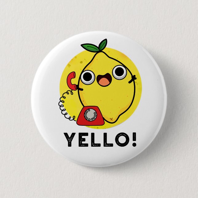 Yello Funny Gult Lemon Pun Knapp (Framsida)