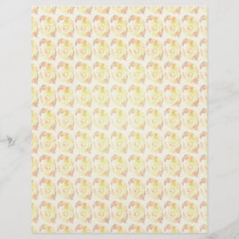 Yellow Abstract Roses Bulk Scrapbook Paper Pages Reklamblad