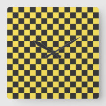 Yellow and black checkerboard pattern