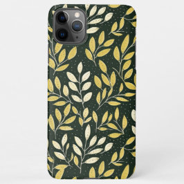 Yellow and Cream Leafy Branches Pattern 