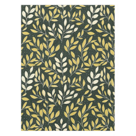 Yellow and Cream Leafy Branches Pattern 