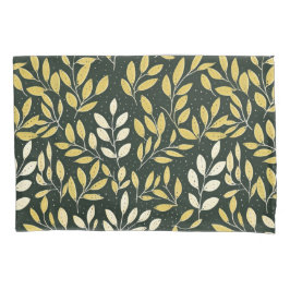 Yellow and Cream Leafy Branches Pattern 