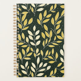 Yellow and Cream Leafy Branches Pattern 