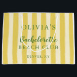 Yellow and Green Summer Bachelorette<br><div class="desc">This large gift bag radiates vibrant summer cheer with a modern flair, featuring a bold design in bright yellow and lush green hues. Perfect for presenting gifts to your closest friends during your bachelorette celebration, it adds a festive, sun-kissed touch to the occasion. Blending lively seasonal charm with sleek contemporary...</div>