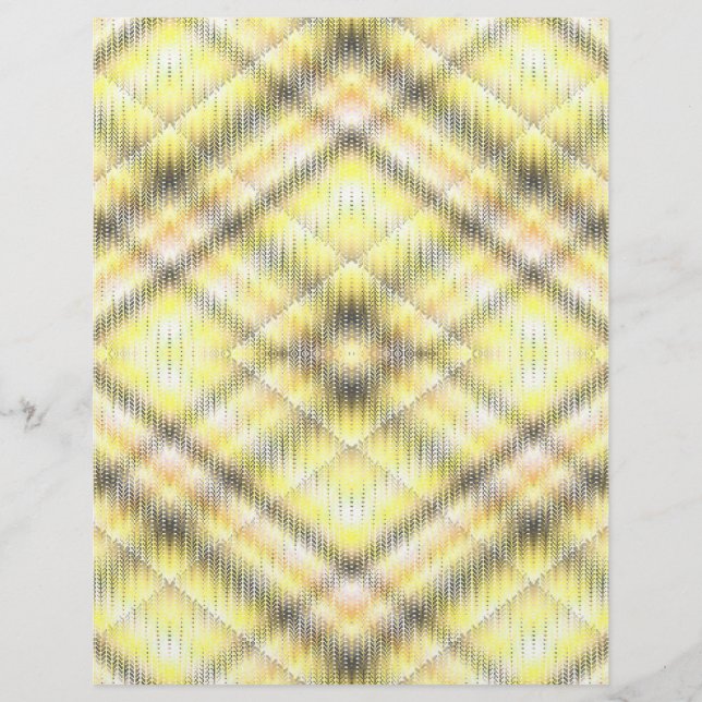 Yellow Argyle Bulk Scrapbook Paper Pages Reklamblad (Framsidan)