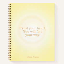 Yellow Aura Message Notebook