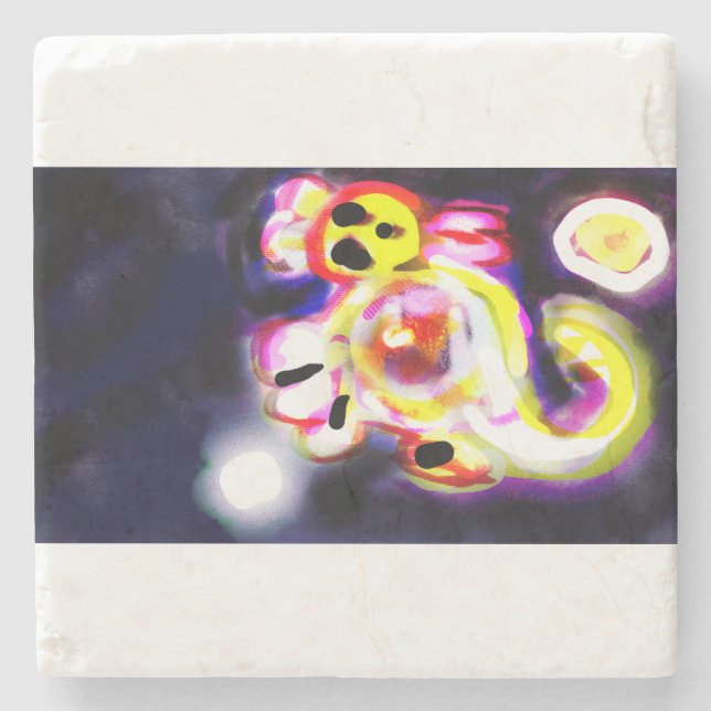 Yellow axolotl fun  stenunderlägg (Framsidan)