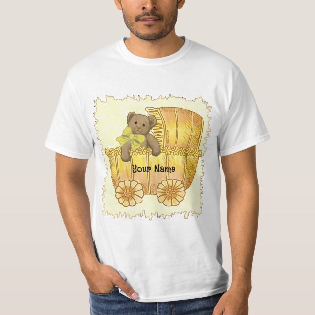 Yellow Baby Buggy   T Shirt (Framsida)