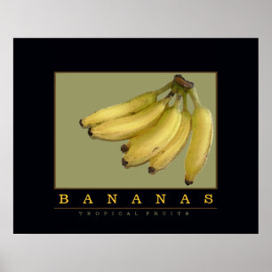 yellow banana fruit decor poster