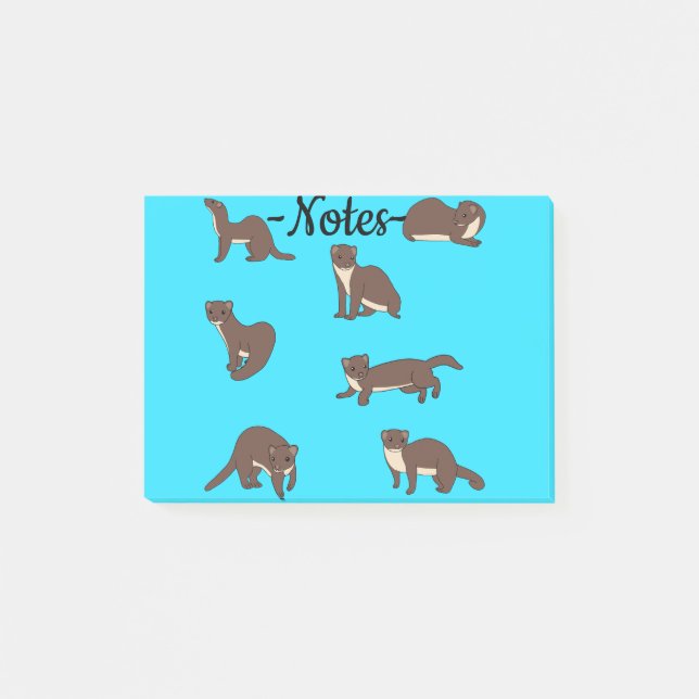 Yellow bellied Weasels  Post-it Block (Framsida)