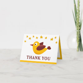 Yellow Bird Baby Shower Thank You Card Tack Kort