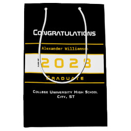 Yellow Black White Graduation 