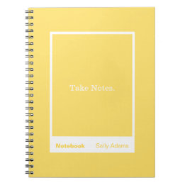 Yellow Block Quote Classic Notebook Anteckningsbok