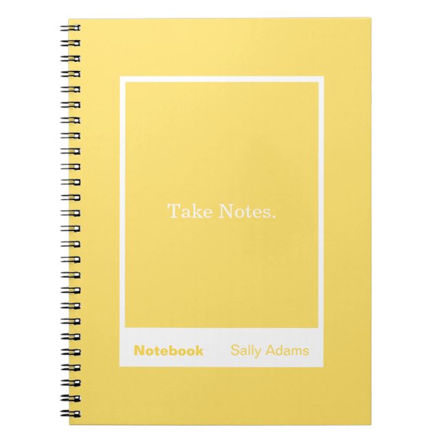 Yellow Block Quote Classic Notebook Anteckningsbok (Framsidan)