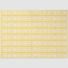 Yellow Bone Inlay Floral Border Decoupage Paper
