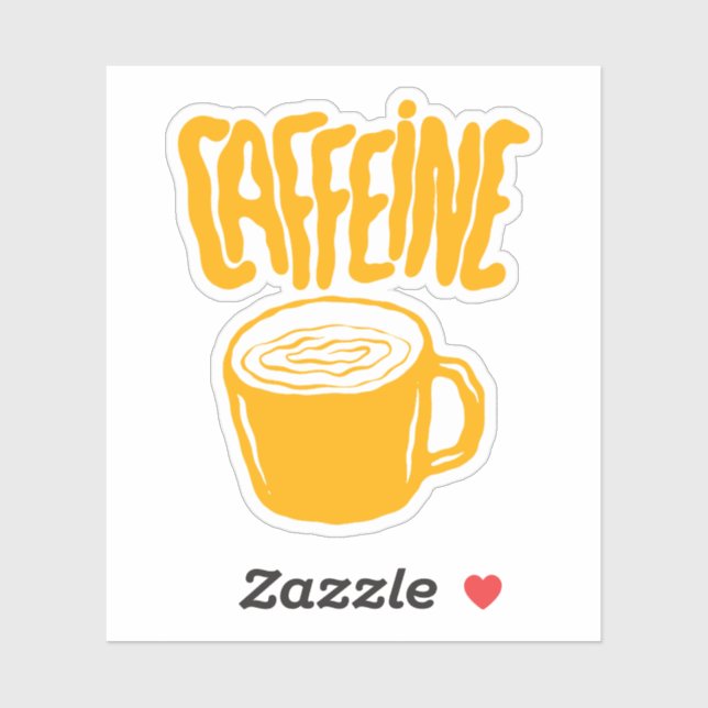 Yellow Caffeine Klistermärken (Ark)