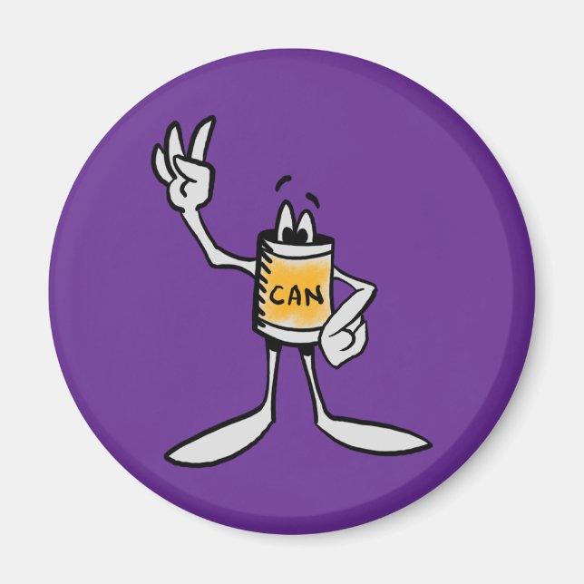 Yellow Can Creature Kitchen Fridge Magnet (Framsidan)