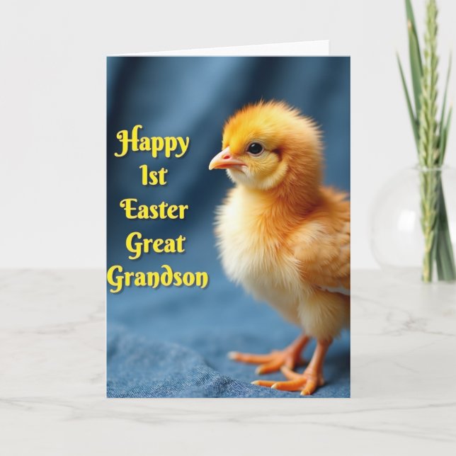 Yellow Chick Easter Card Kort (Framsida)