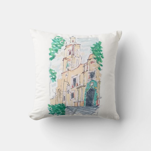 Yellow Church Kudde (Framsida)