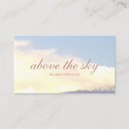 Yellow clouds zen sunset blue sky photograph card visitkort