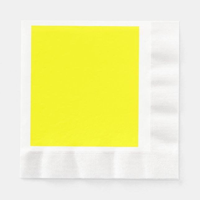 Yellow Coined Luncheon Paper Napkin Pappersservett (Framsidan)