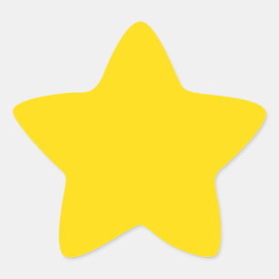 Yellow Color Star Stjärnformat Klistermärke